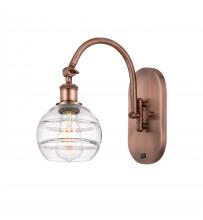 Innovations Lighting 518-1W-AC-G556-6CL - Rochester - 1 Light - 6 inch - Antique Copper - Sconce