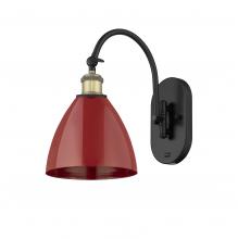 Innovations Lighting 518-1W-BAB-MBD-75-RD - Plymouth - 1 Light - 8 inch - Black Antique Brass - Sconce