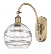 Innovations Lighting 518-1W-BB-G556-8CL - Rochester - 1 Light - 8 inch - Brushed Brass - Sconce
