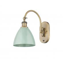 Innovations Lighting 518-1W-BB-MBD-75-SF - Plymouth - 1 Light - 8 inch - Brushed Brass - Sconce