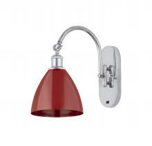 Innovations Lighting 518-1W-PC-MBD-75-RD - Plymouth - 1 Light - 8 inch - Polished Chrome - Sconce