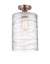 Innovations Lighting 616-1F-AC-G1113-L - Cobbleskill - 1 Light - 9 inch - Antique Copper - Semi-Flush Mount