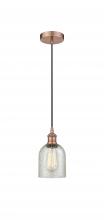 Innovations Lighting 616-1P-AC-G259 - Caledonia - 1 Light - 5 inch - Antique Copper - Cord hung - Mini Pendant