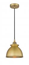 Innovations Lighting 616-1P-BB-M14-BB - Adirondack - 1 Light - 8 inch - Brushed Brass - Cord hung - Mini Pendant