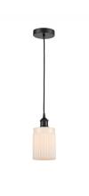 Innovations Lighting 616-1P-BK-G341 - Hadley - 1 Light - 5 inch - Matte Black - Cord hung - Mini Pendant