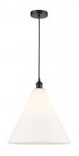 Innovations Lighting 616-1P-BK-GBC-161 - Berkshire - 1 Light - 16 inch - Matte Black - Cord hung - Pendant