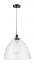 Innovations Lighting 616-1P-BK-GBD-164 - Bristol - 1 Light - 16 inch - Matte Black - Cord hung - Pendant