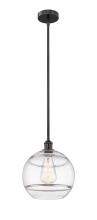 Innovations Lighting 616-1S-BK-G556-12CL - Rochester - 1 Light - 12 inch - Matte Black - Cord hung - Mini Pendant