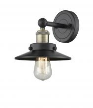 Innovations Lighting 616-1W-BAB-M6-BK - Edison - 1 Light - 8 inch - Black Antique Brass - Sconce