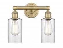 Innovations Lighting 616-2W-BB-G802 - Clymer - 2 Light - 13 inch - Brushed Brass - Bath Vanity Light