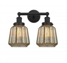 Innovations Lighting 616-2W-BK-G146 - Chatham - 2 Light - 16 inch - Matte Black - Bath Vanity Light