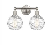 Innovations Lighting 616-2W-SN-G1213-6 - Athens Deco Swirl - 2 Light - 15 inch - Brushed Satin Nickel - Bath Vanity Light