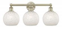 Innovations Lighting 616-3W-AB-G1216-8WM - White Mouchette - 3 Light - 26 inch - Antique Brass - Bath Vanity Light