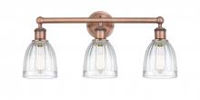 Innovations Lighting 616-3W-AC-G442 - Brookfield - 3 Light - 24 inch - Antique Copper - Bath Vanity Light