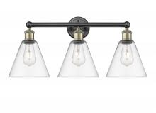 Innovations Lighting 616-3W-BAB-GBC-82 - Berkshire - 3 Light - 26 inch - Black Antique Brass - Bath Vanity Light