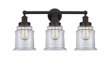 Innovations Lighting 616-3W-BK-G182 - Canton - 3 Light - 24 inch - Matte Black - Bath Vanity Light