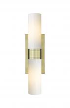 Innovations Lighting 617-2W-AB-G617-8SWH - Boreas - 2 Light - 18 inch - Antique Brass - Bath Vanity Light