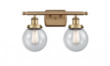 Innovations Lighting 916-2W-BB-G204-6 - Beacon - 2 Light - 16 inch - Brushed Brass - Bath Vanity Light