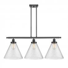 Innovations Lighting 916-3I-BK-G44-L-LED - Cone - 3 Light - 36 inch - Matte Black - Stem Hung - Island Light