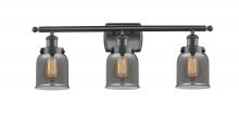 Innovations Lighting 916-3W-BK-G53-LED - Bell - 3 Light - 26 inch - Matte Black - Bath Vanity Light