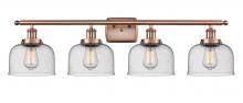 Innovations Lighting 916-4W-AC-G74 - Bell - 4 Light - 38 inch - Antique Copper - Bath Vanity Light