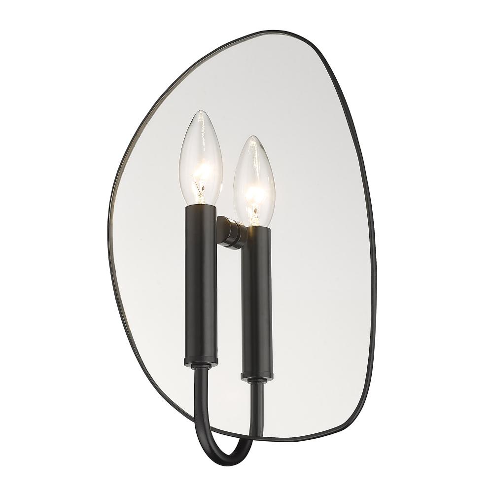 Tessa 1 Light Wall Sconce in Matte Black