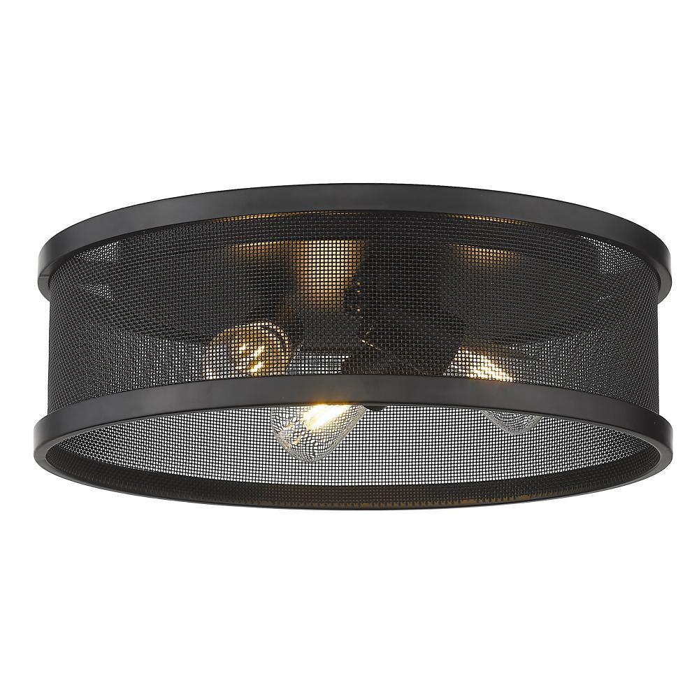 Channing 15&#34; Flush Mount in Matte Black