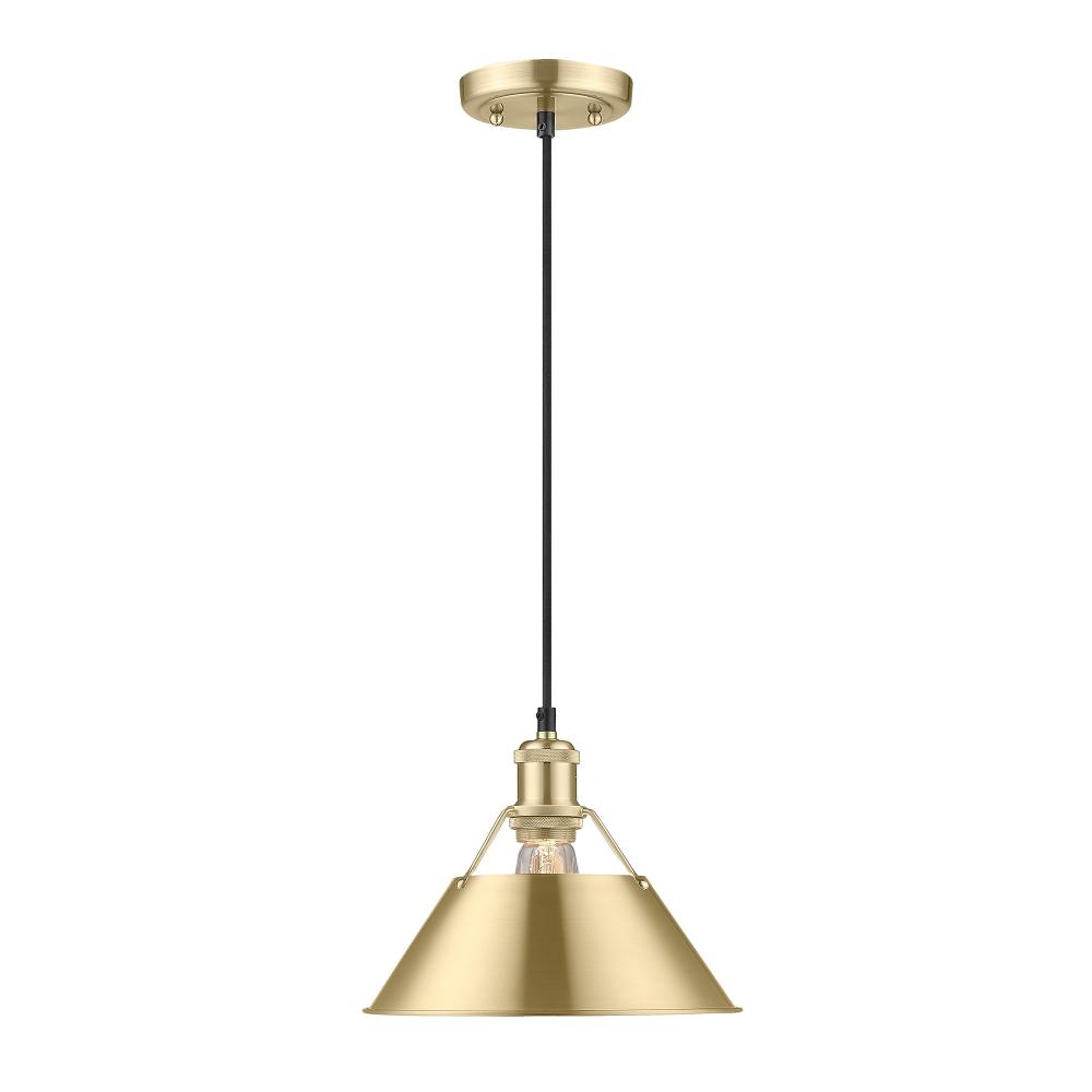 Orwell BCB Medium Pendant - 10&#34; in Brushed Champagne Bronze with Brushed Champagne Bronze shade