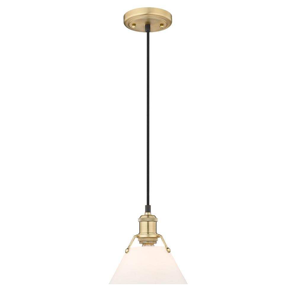 Orwell BCB Small Pendant - 7&#34; in Brushed Champagne Bronze with Opal Glass