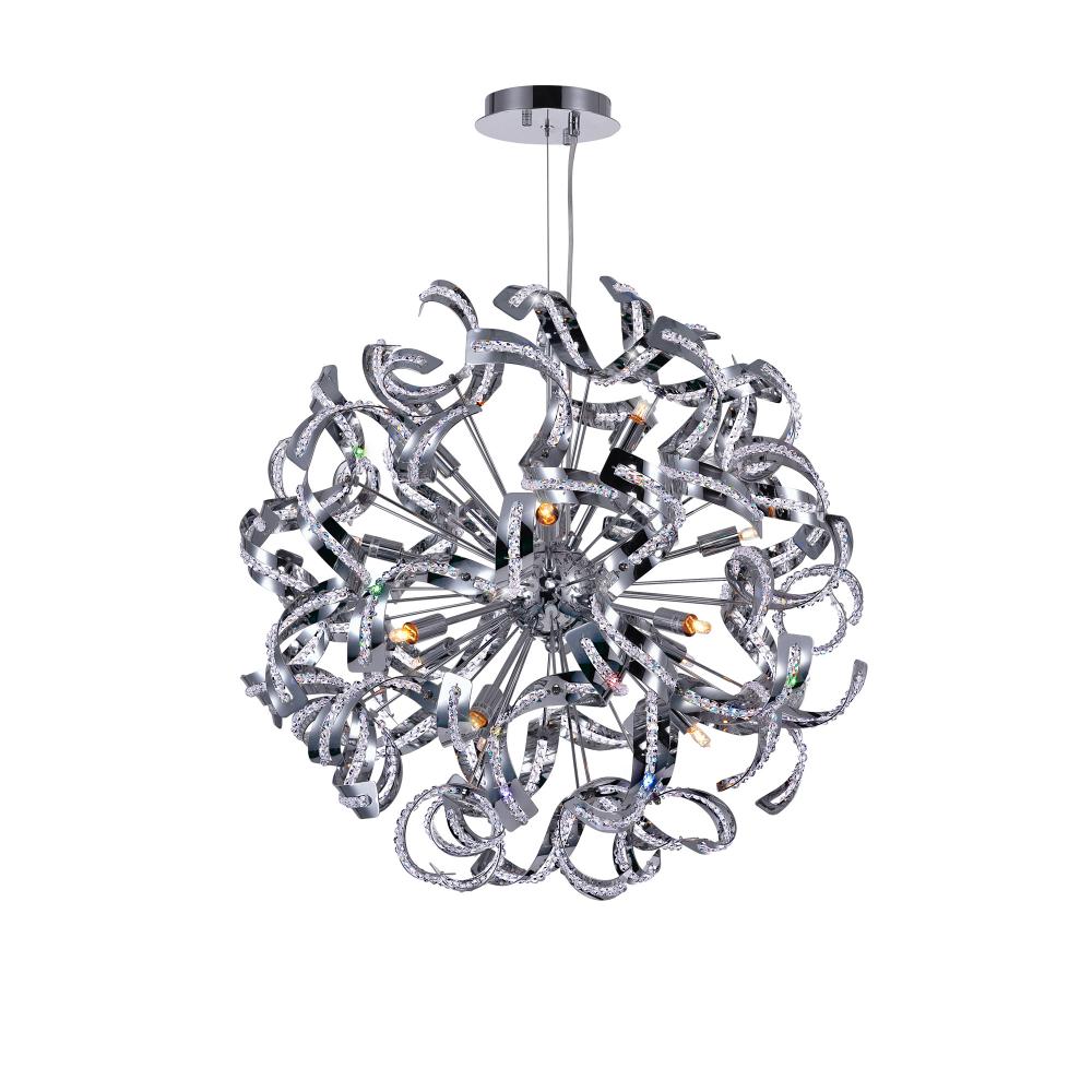 Swivel 14 Light Chandelier With Chrome Finish