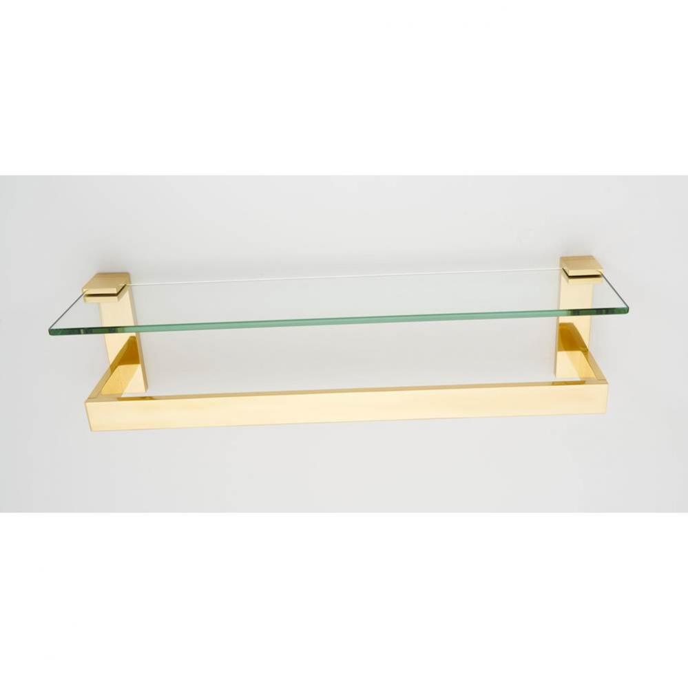 24&apos;&apos; Glass Shelf with Towel Bar