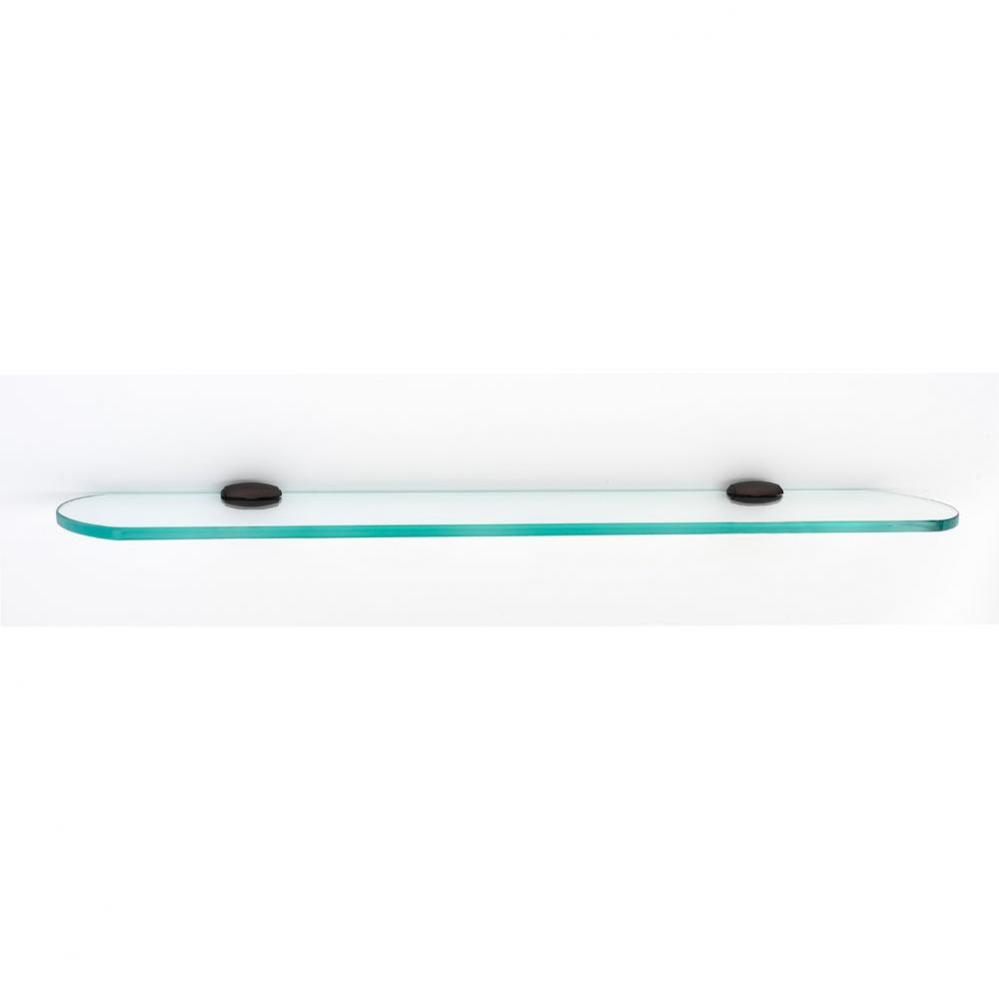 24&apos;&apos; Glass Shelf W/Brackets