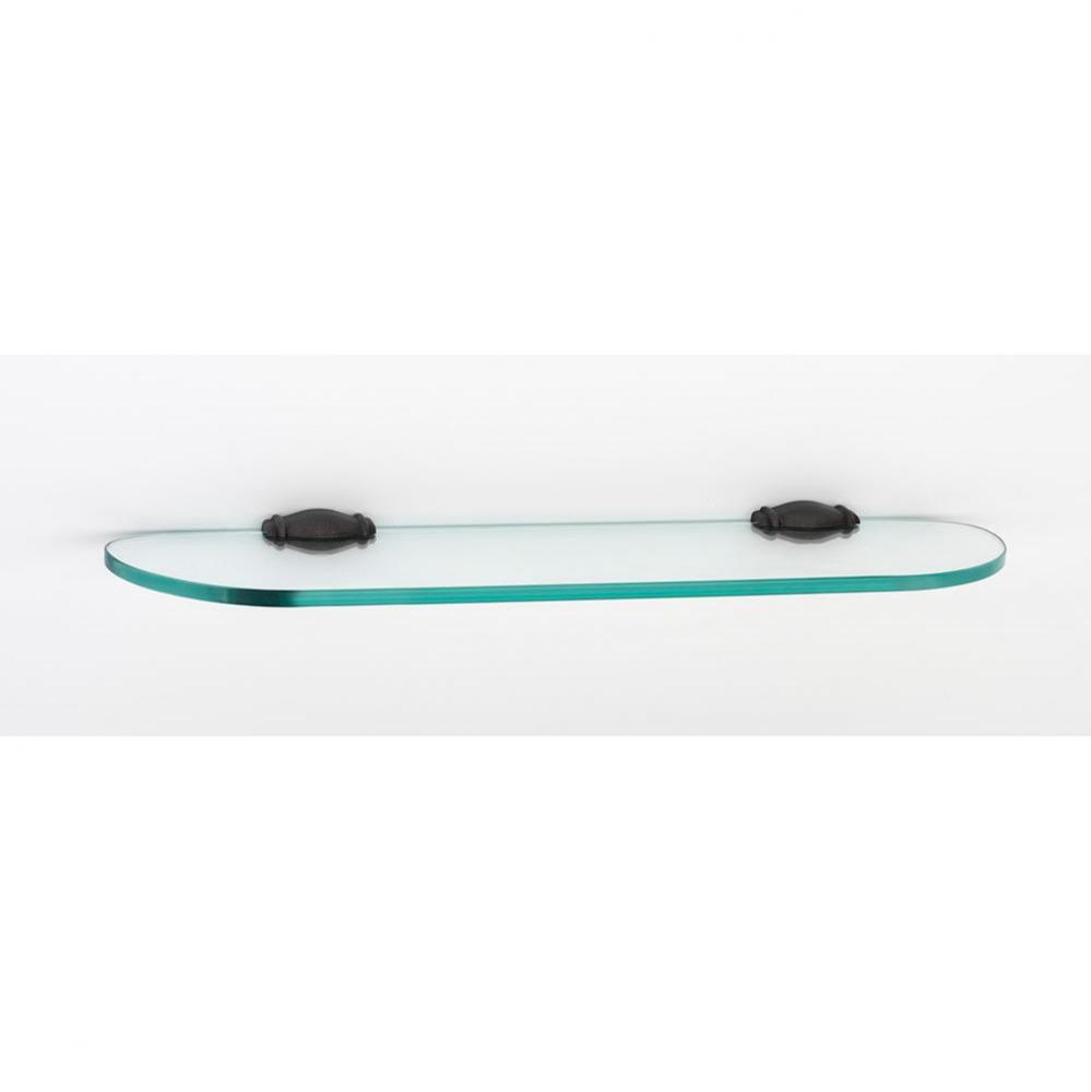 18&apos;&apos; Glass Shelf W/Brackets