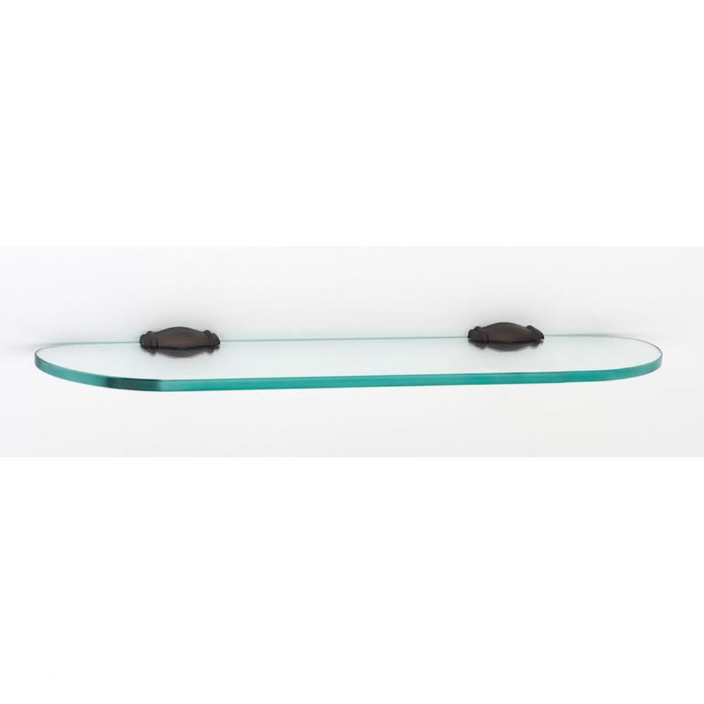 18&apos;&apos; Glass Shelf W/Brackets