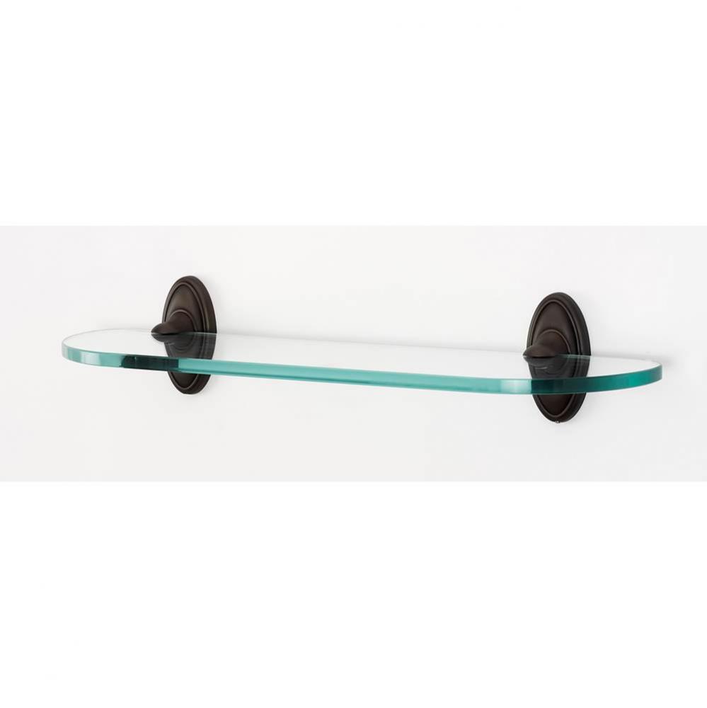 18&apos;&apos; Glass Shelf W/Brackets