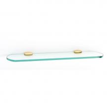 Alno A6650-18-PB - 18'' Glass Shelf W/Brackets