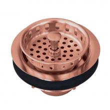 Alno D2000.PB/NL - Drain - 3.5'' Large Basket Strainer W/ Basket, Solid Brass W/ Washers And Nuts