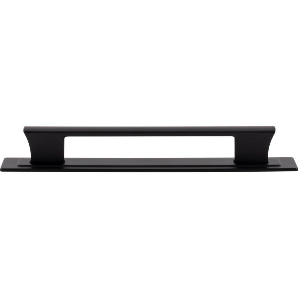 Zander Pull and Backplate 6 5/16 Inch (c-c) Matte Black