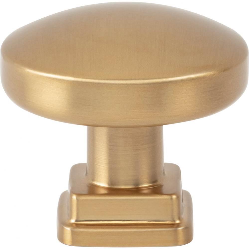 Kimberton Knob 1 1/4 Inch Warm Brass