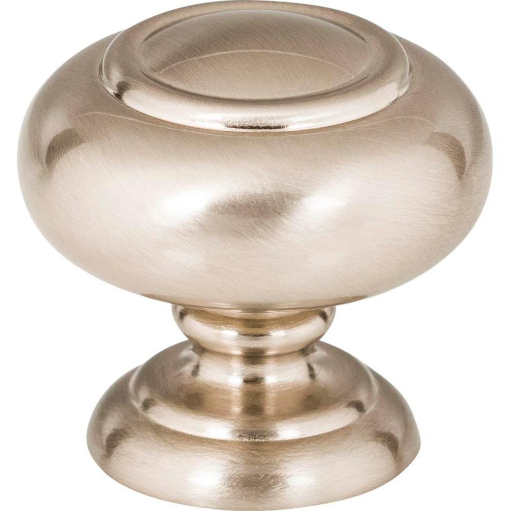 Victoria Knob 1 1/4 Inch Brushed Satin Nickel