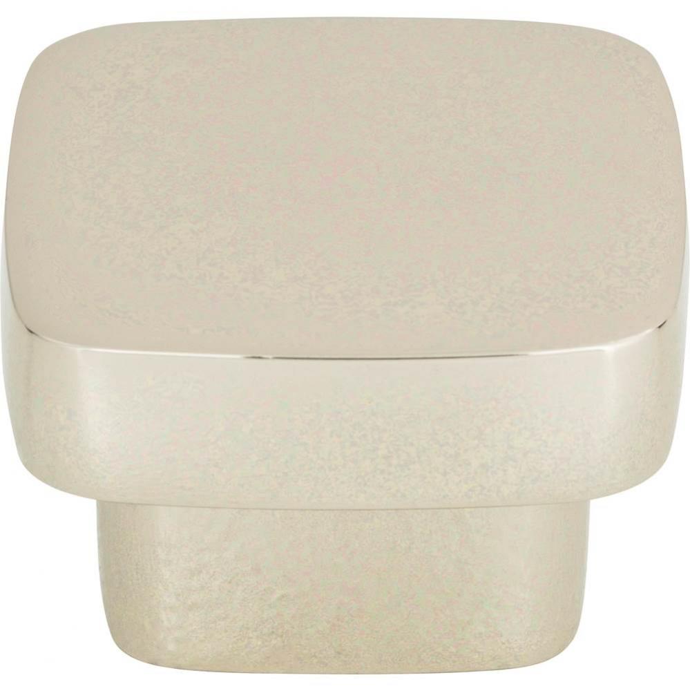 Chunky Square Knob Large 1 13/16 Inch Polished Nickel