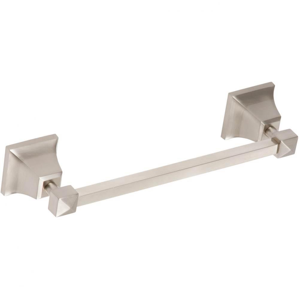 Gratitude Bath Towel Bar 12 Inch Single Brushed Nickel