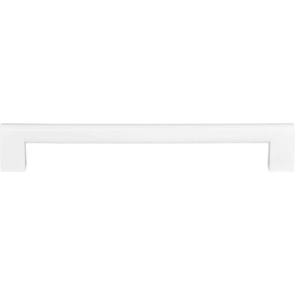 Round Rail Pull 7 9/16 Inch (c-c) High White Gloss