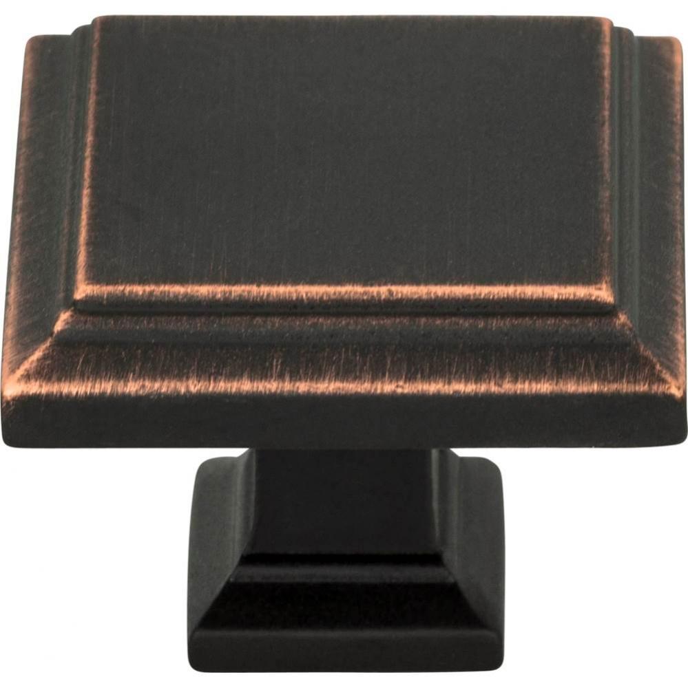 Sutton Place Square Knob 1 1/4 Inch Venetian Bronze