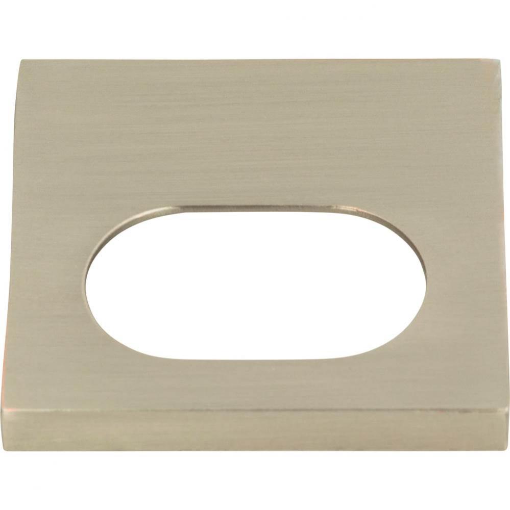 Modern Square Edge Tab Pull 1 1/4 Inch (c-c) Brushed Nickel