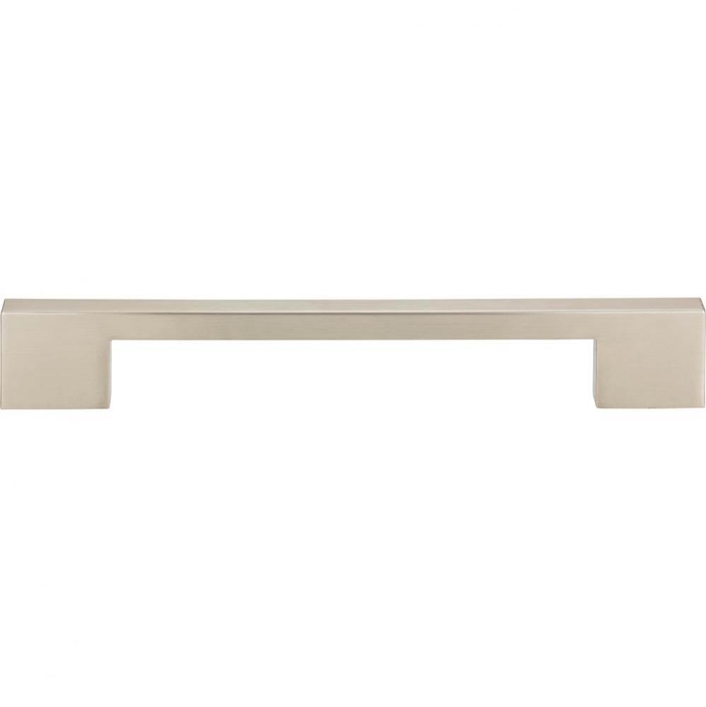 Thin Square Pull 7 9/16 Inch (c-c) Brushed Nickel