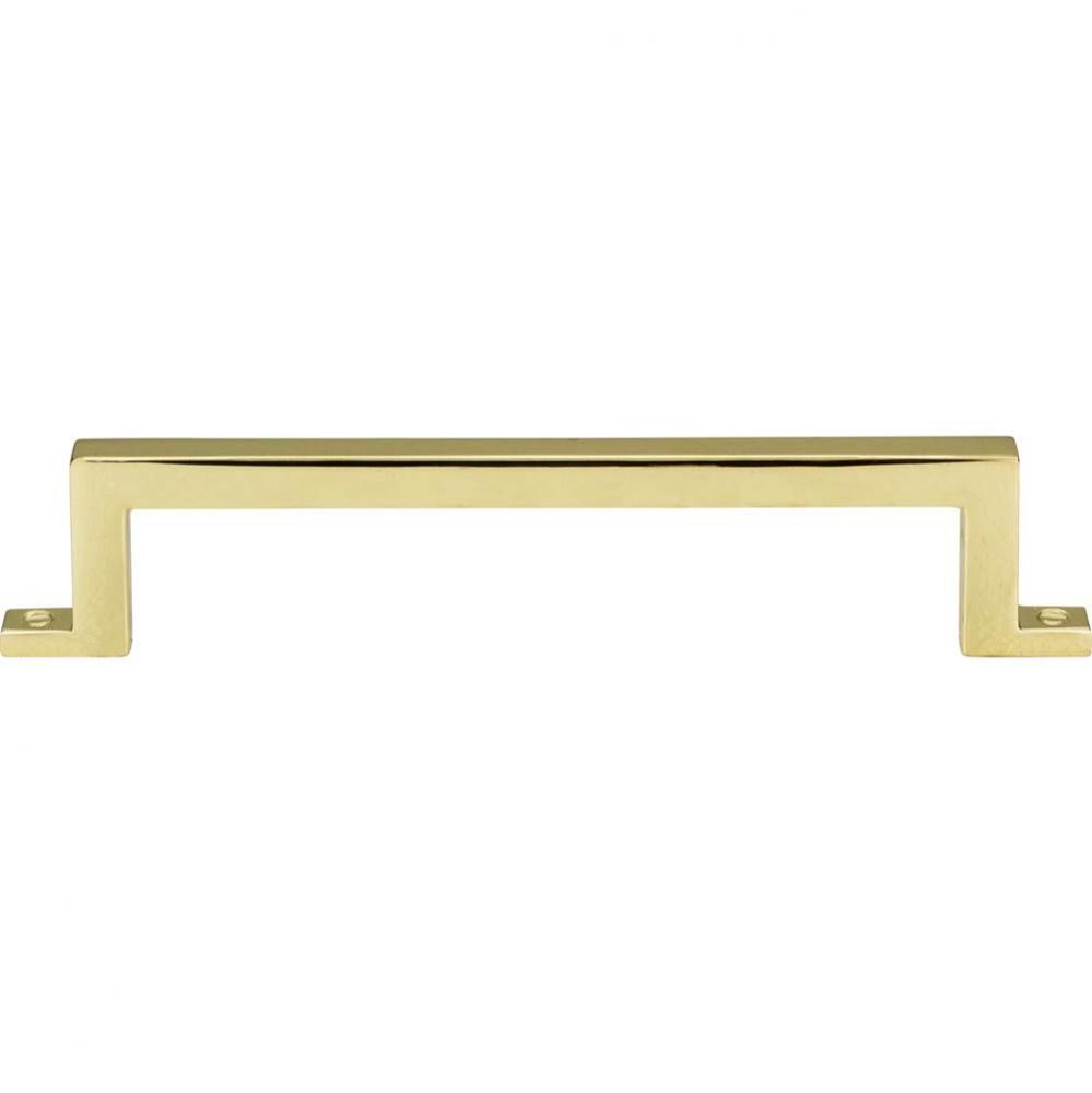 Campaign Bar Pull 5 1/16 Inch (c-c) Polished Brass