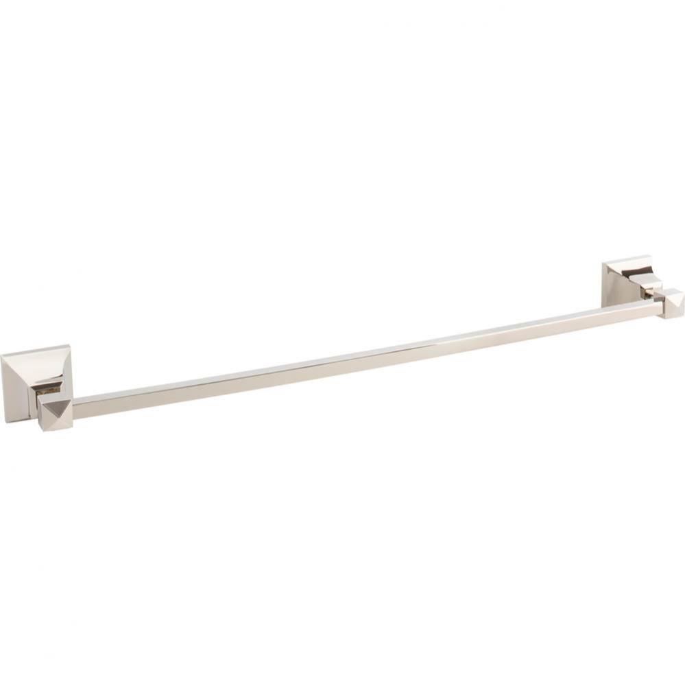 Gratitude Bath Towel Bar 24 Inch Single Polished Nickel