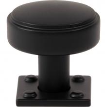 Atlas A540-BL - Benning Knob With Backplate 1 1/4 Inch (1 Inch Backplate) Matte Black