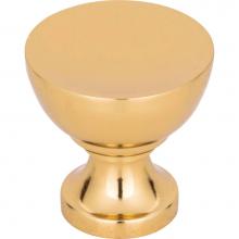 Atlas 328-FG - Shelley Round Knob 1 1/4 Inch French Gold